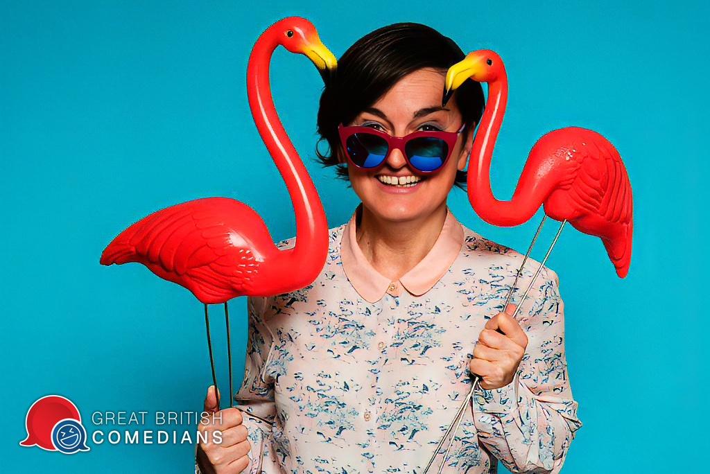 Zoe Lyons LGBTQ deadpan stand up comedian book at official agent at Great British Comedians