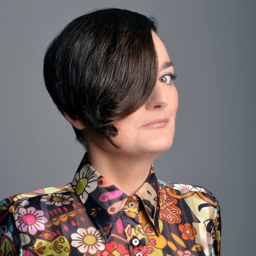 Zoe Lyons stand up comedian host at Great British Comedians
