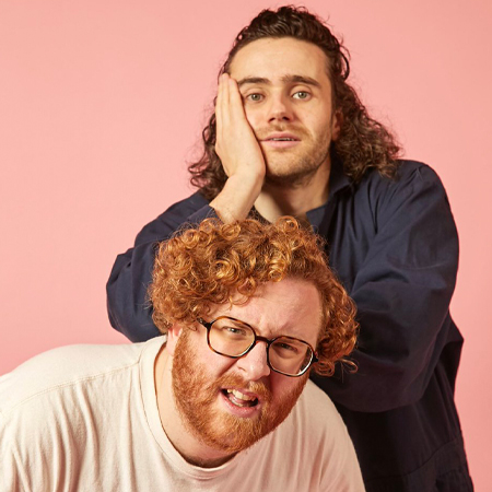 Sam O'Leary & Tow Lawrinson hire comedian speakers book at agent Great British Speakers